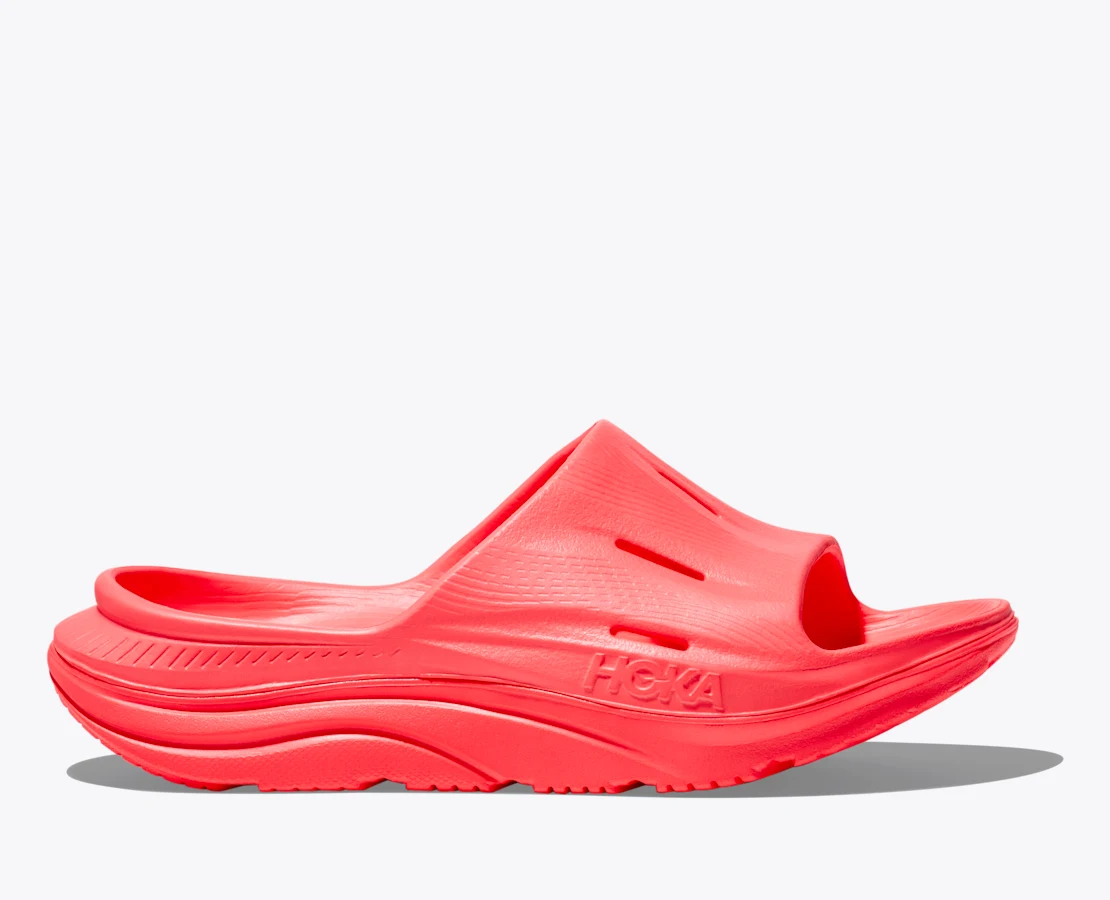 Hoka U Ora Recovery Slide 3 Neon Flame