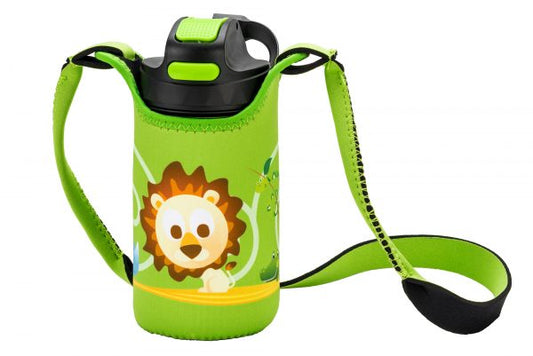 Emma Junior Green Water Bottle 15 oz with Pouch