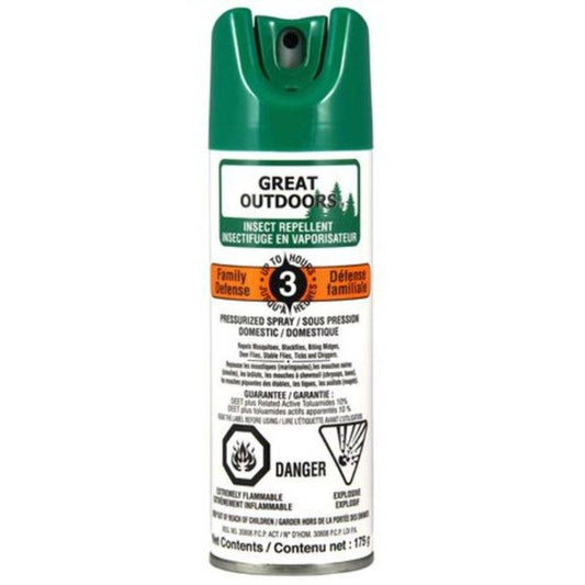 Great Outdoors Insect Repellent Spray 10% Deet Family Defense